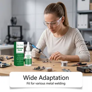 Jue Fish soldering flux bottle with tip applicator for metal welding detail view