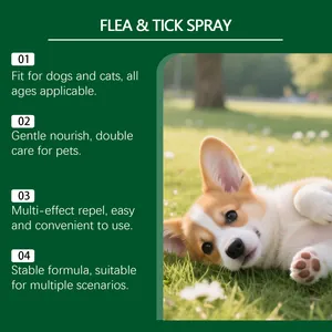 Description détaillée des caractéristiques du spray anti-puces et tiques pour chiens et chats