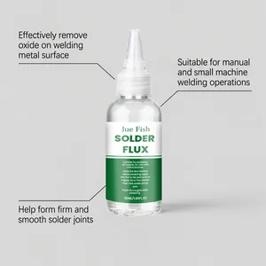 Jue Fish 50ml solder flux liquid for effective metal oxide removal and smooth joints.