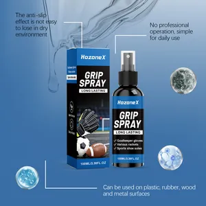 Vista dettagliata dello spray antiscivolo HozoneX per attrezzature sportive e superfici