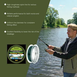 Pêcheur utilisant une ligne de pêche en nylon durable pour la pêche en rivière
