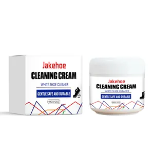 JAKEHOE Crema de Limpieza de Zapatos Blancos Pasta Quitamanchas sin Agua para Zapatillas Botas Cuero Cuidado Multisuperficie