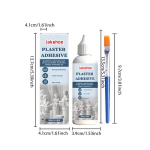 Ensemble professionnel d'adhésif pour plâtre Jakehoe 100g avec dimensions et pinceau