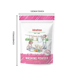 Detaillierte Maße der Jakehoe Waschpulvertüte mit einer Größe von 17 cm x 12 cm