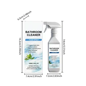 Dimensions du produit pour le flacon de mousse nettoyante salle de bain de 100 ml
