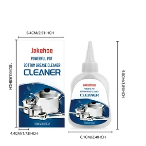 Detailed dimensions of Jakehoe pot bottom grease cleaner bottle and packaging box
