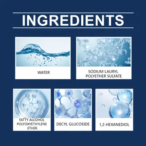 Detailed view of ingredients like sodium lauryl polyether sulfate in cleaner