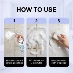 Guide d'utilisation détaillé en trois étapes pour le nettoyant moussant de salle de bain
