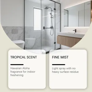 Luchtverfrisser spray met tropische Hawaiian Aloha geur en fijne mist voor huis.