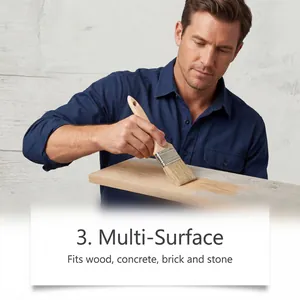Aplicación de sellador impermeable invisible en madera para múltiples superficies.
