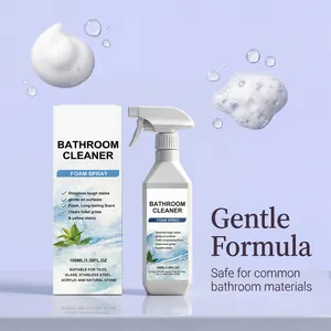 Vue détaillée du spray nettoyant mousse de 100ml pour salle de bain formule douce