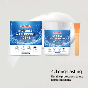 Vista detallada del agente impermeabilizante invisible 100g con pincel aplicador