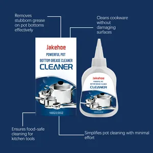 Jakehoe powerful pot bottom grease cleaner 100g bottle and box packaging details