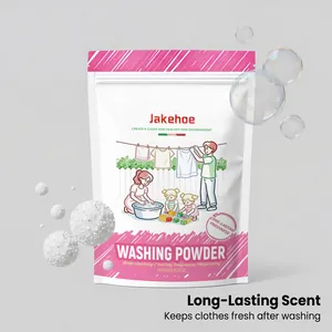 Jakehoe Tiefenreinigung Waschpulver 100g Beutel mit Familienillustration Design