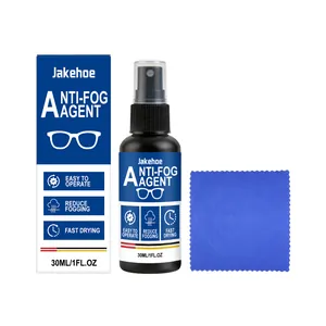 Jakehoe Anti-Fog Spray For Lenses Quick Dry Formula Kit With Microfiber Cloth For Glasses Ski Goggles Lens Cleaning Solution