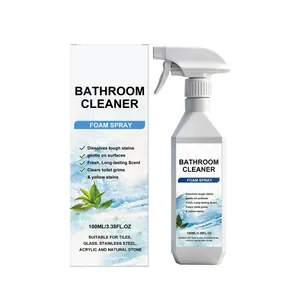 Spray Mousse Nettoyant Multi-Usages pour Salle de Bain Carrelage Verre Acier Inoxydable Détachant Nettoyage Profond Parfum