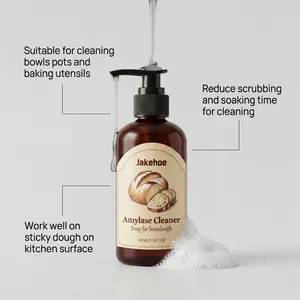 Detail view of Jakehoe Amylase Cleaner for sourdough with usage features callouts