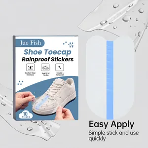 Pegatinas impermeables transparentes para punteras de zapatos, fáciles de aplicar.