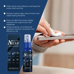 Nano liquid coating spray for phone screens with dust and fingerprint resistance