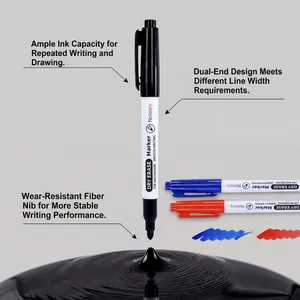 Detalles de los marcadores Noteory de doble punta con gran capacidad de tinta.