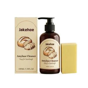Jakehoe Amylase Cleaner Sourdough Dough Residue Remover For Kitchen Tools And Baking Utensils Enzymatic Cleaning Spray 100ml With Sponge