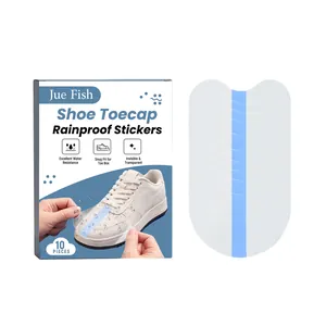 Jue Fish pack de 10 pegatinas impermeables transparentes para punteras de calzado diario