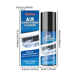 Comprehensive dimensions for 100ml air conditioner cleaner bottle and package