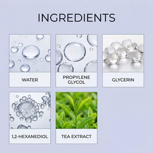 Ingredientes del spray desodorante: agua, extracto de té, glicerina y propilenglicol