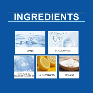Detailed ingredient list for air conditioner cleaner featuring Benzalkonium and EDTA-2NA