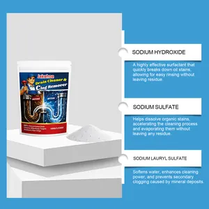 Detailed ingredient breakdown and benefits of Jakehoe concentrated drain cleaner powder
