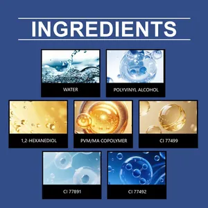 Detailed ingredient list for waterproof leak repair glue showing chemical components
