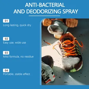 Spray antibacteriano y desodorante para zapatos con efecto de secado rápido
