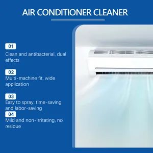 Product feature list for air conditioner cleaner with a clean cooling unit visual