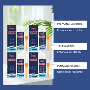 Detail of Jue Fish leak repair compound showing ingredients and multiple color variants