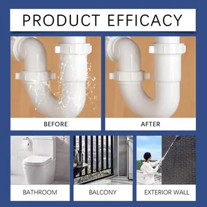 Waterproof sealant efficacy detail for bathroom pipes and exterior wall leak repair