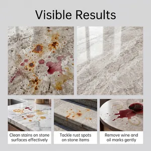 Effective stone cleaner for removing rust wine and oil stains from marble surfaces