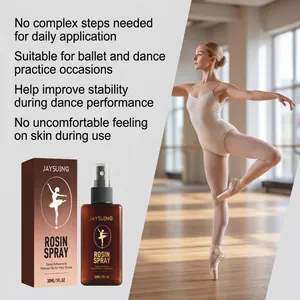 Professional 30ml anti-slip rosin spray for ballet shoes with a dancer in studio