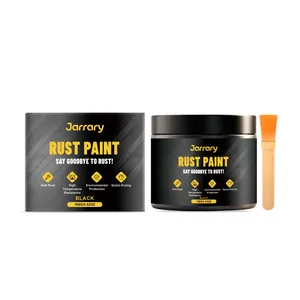Jarrary 100g schwarzes Rostschutzfarben-Set mit Pinsel für den Schutz von Metallmöbeln