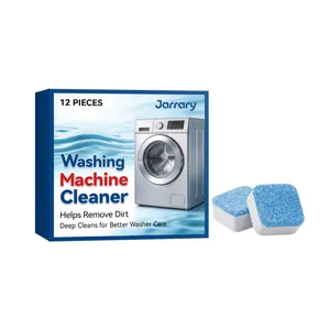 Jarrary washing machine cleaner tablets for deep stain removal 12 pieces box set