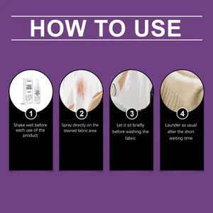 Detailed step-by-step guide for using JAKEHOE portable laundry stain remover spray