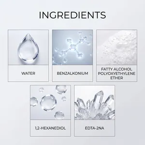 Liste détaillée des ingrédients pour spray de rénovation plastique incluant eau et éther.
