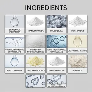 Detailed view of high-strength industrial metal repair glue ingredients list