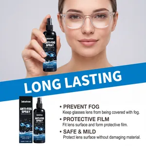 Detail view of JAKEHOE anti-fog spray for glasses showing long-lasting protection