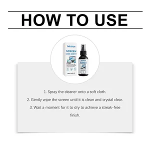 Step-by-step instructions for using JAKEHOE screen cleaner for a streak-free finish