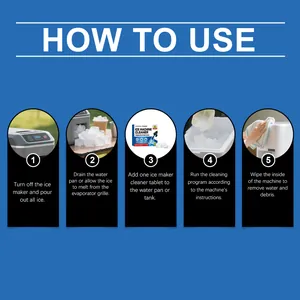 Step-by-step guide on how to use Homexa ice machine cleaner tablets for deep cleaning.