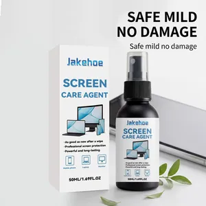 Professional screen care agent spray bottle and box with gentle cleaning formula.