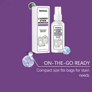 Portable 100ml Jakehoe laundry stain remover spray with multi-action formula for travel
