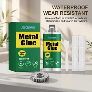 Jakehoe waterproof metal repair glue kit for industrial and home use, 50g 1.76oz set