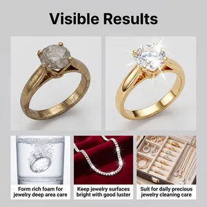 Efficaci compresse per la pulizia di gioielli con risultati brillanti prima e dopo l'uso
