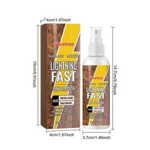 Jakehoe 100ml lightning fast stain extractor spray showing detailed size dimensions